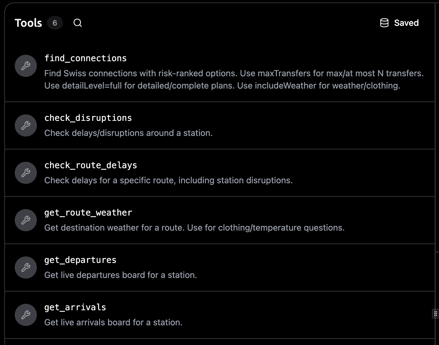 Swiss Transit Explorer tools overview